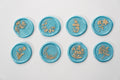 Standard, Pearlescent Blue 'g', variety floral