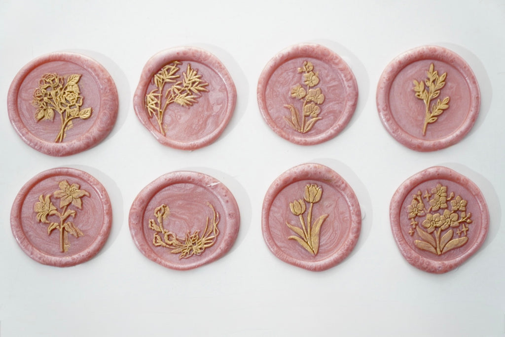 Pearlescent wax seal ( Standard floral motive collection)