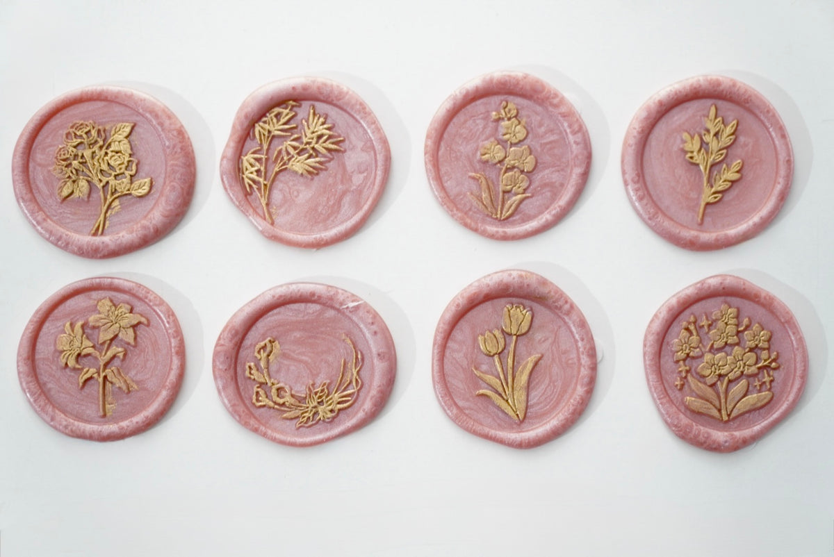 Pearlescent wax seal ( Standard floral motive collection)