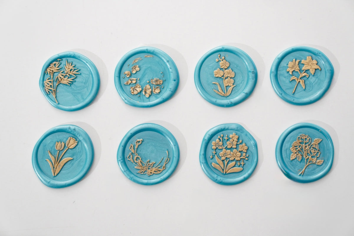 Pearlescent wax seal ( Standard floral motive collection)