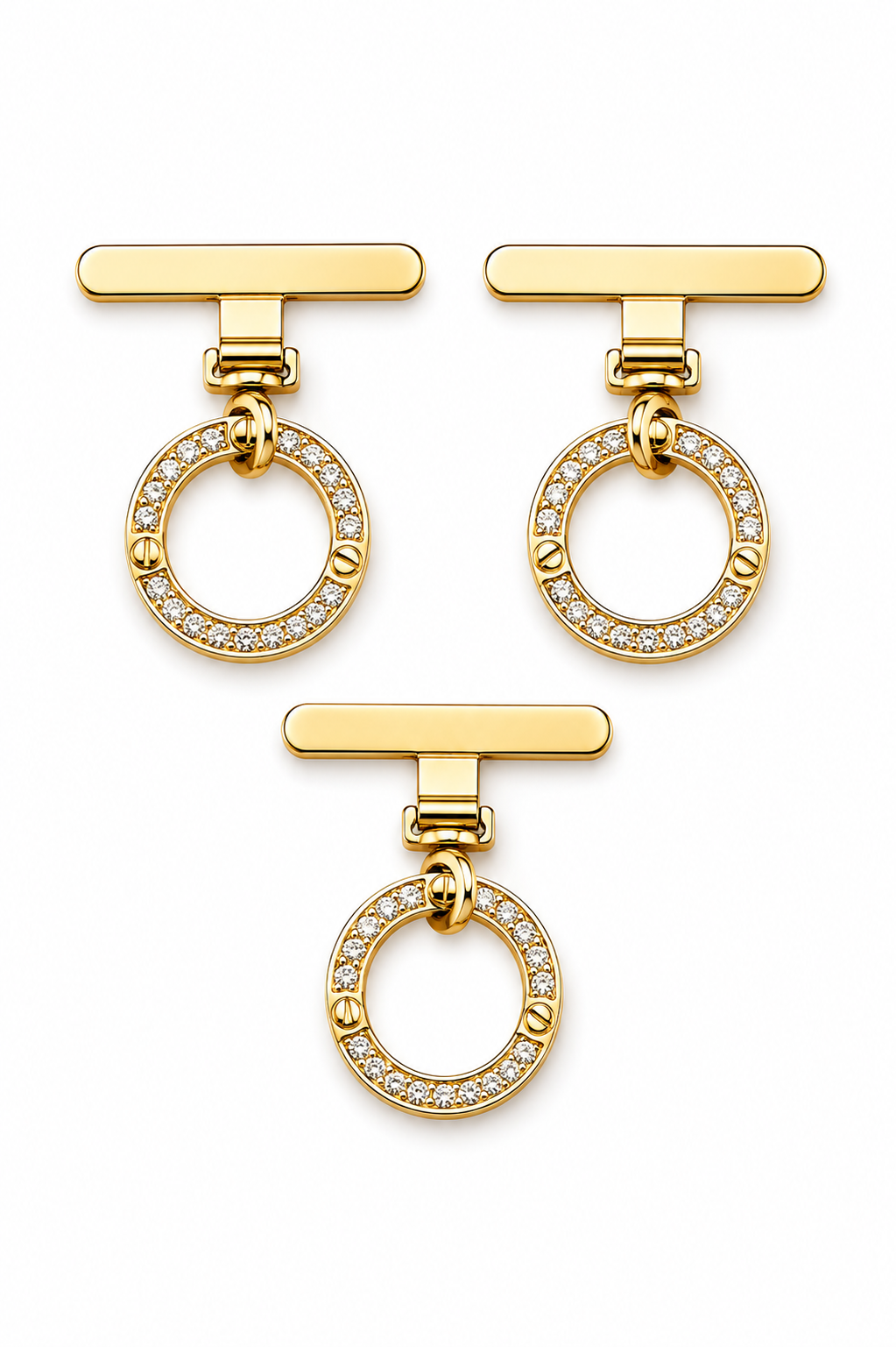Gold Rhinestone Phone Attachment