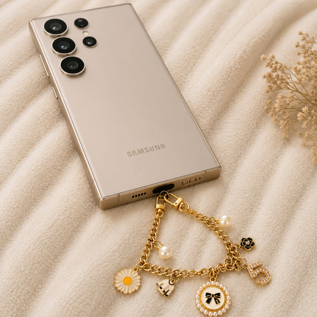 Coco Gold Charm short Phone chain