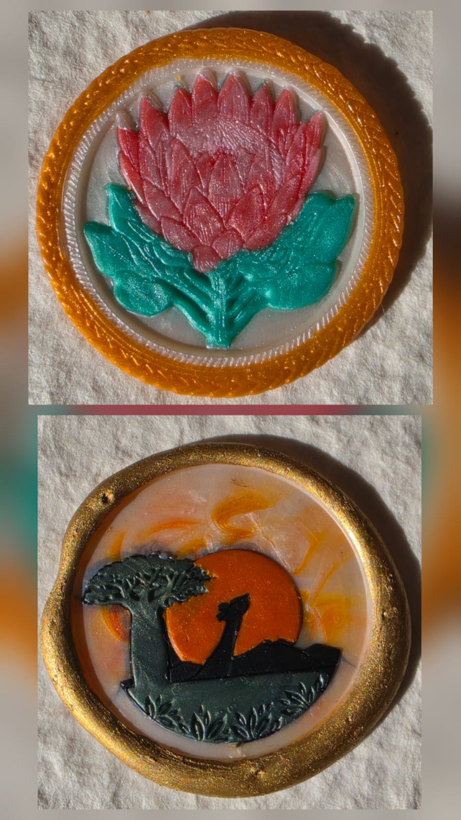 Bespoke Micro Artistry Wax Seals(Protea and African Bush Sunset edition)