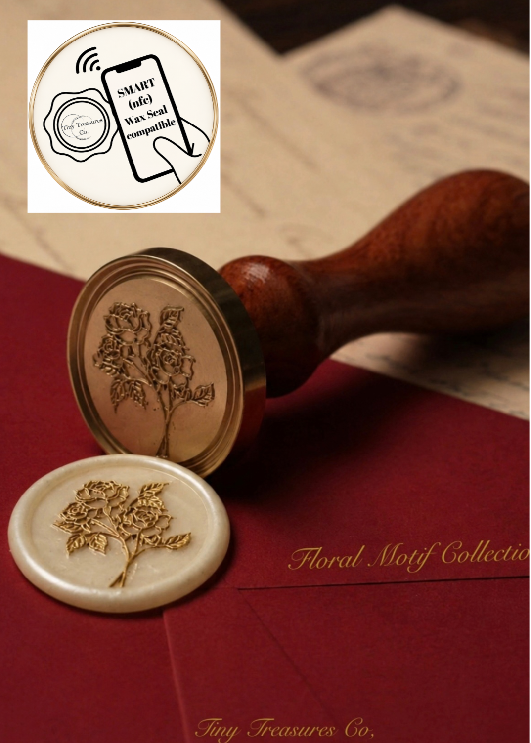 Pearlescent wax seal ( Standard floral motive collection)
