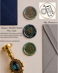 Standard Marbled blue wax seal