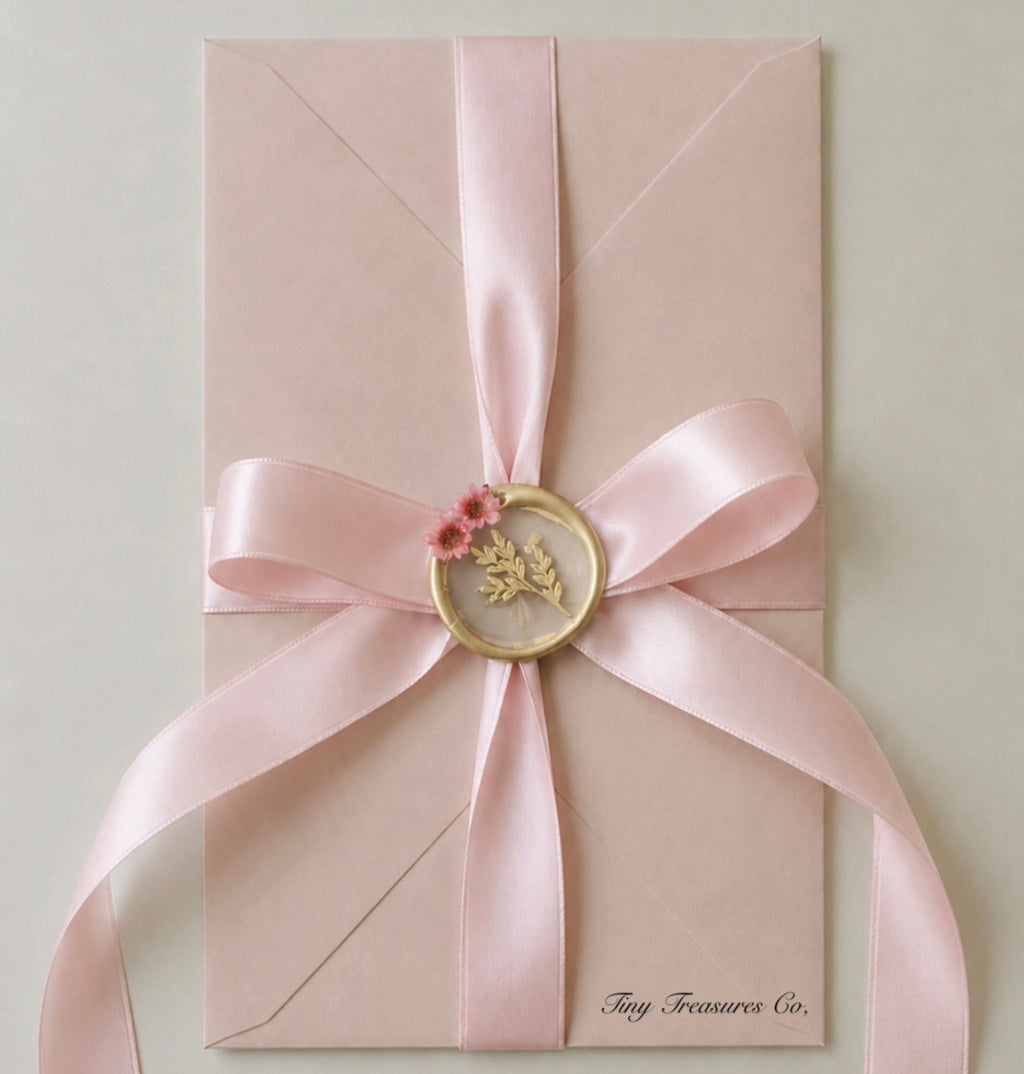 Premium Gold floral Clear wax seals