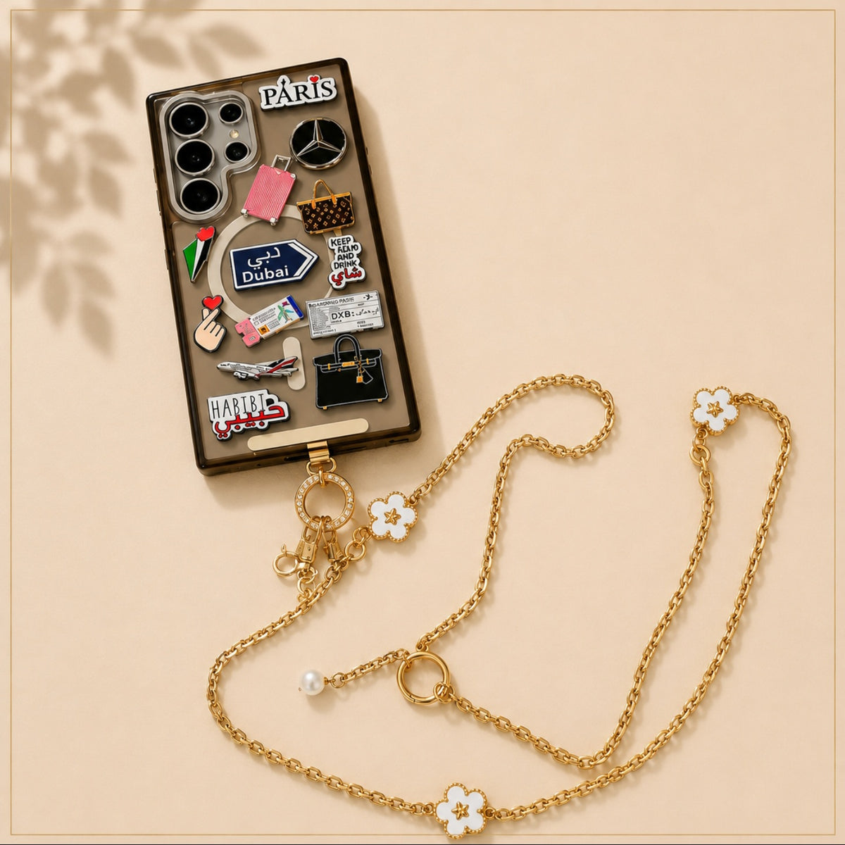 Fleur long Phone chain
