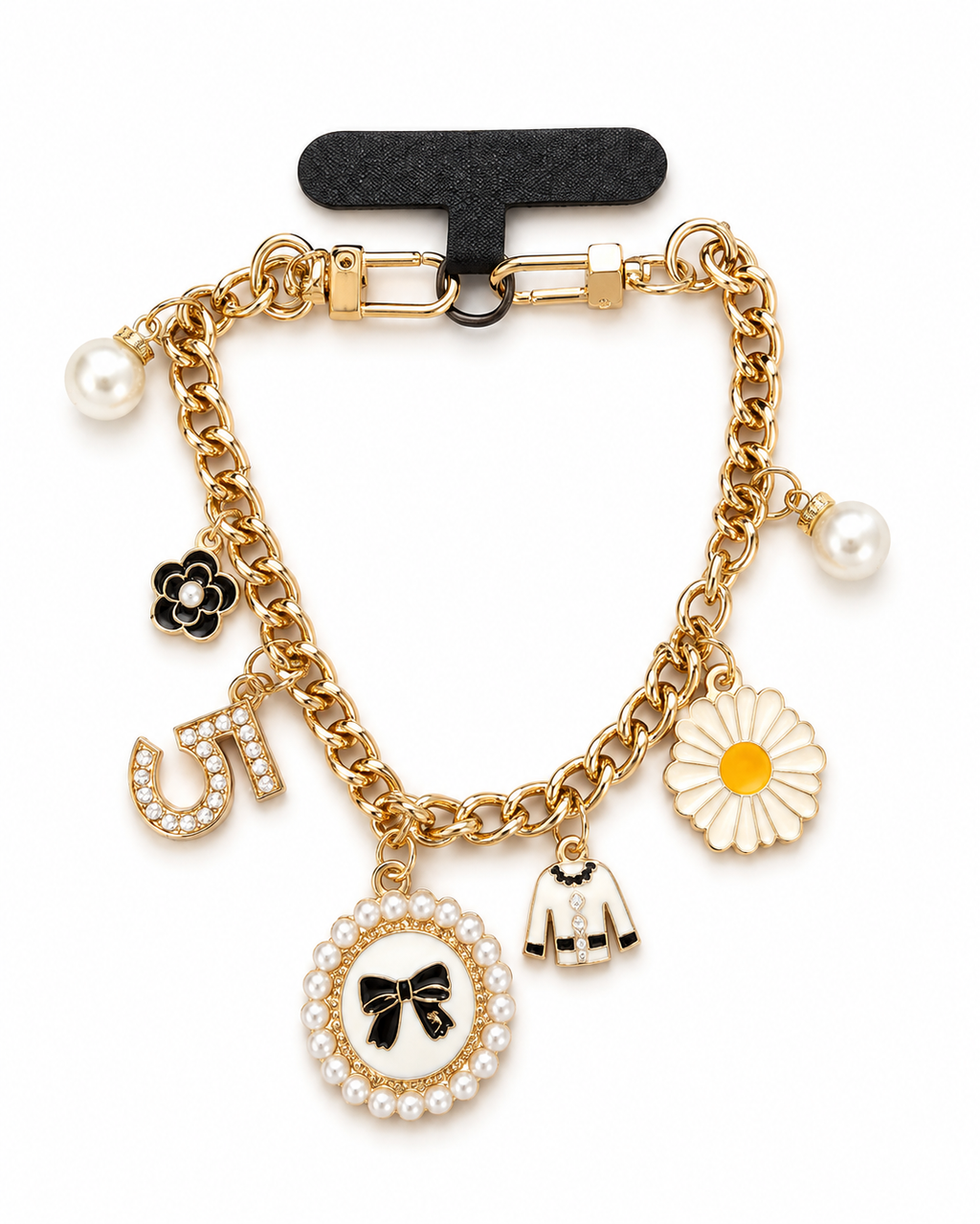 Coco Gold Charm short Phone chain