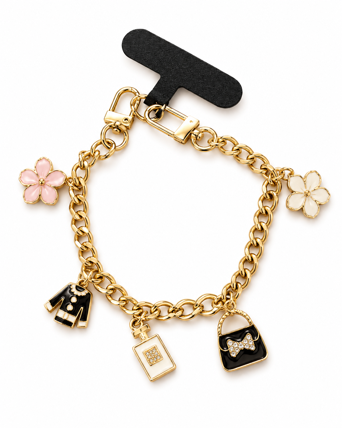 Coco Gold Charm short Phone chain
