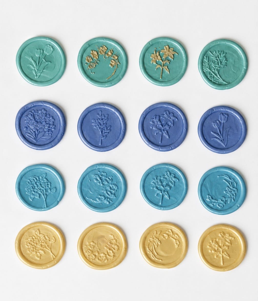 Pearlescent wax seal ( Standard floral motive collection)